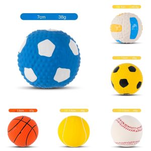 Hundespielzeug Ball, Flexibler und elastischer Hundeball aus Latex mit Quietschfunktion, viele Stile zur Auswahl
