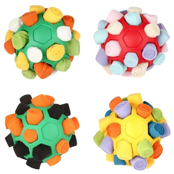 Hund Spielzeug, Schnüffelmatte, Lernspielzeug mit Futterspielzeug und Schnüffelpads, interaktives Multifunktionaler Gummiball (1 Stück) – Bild 3