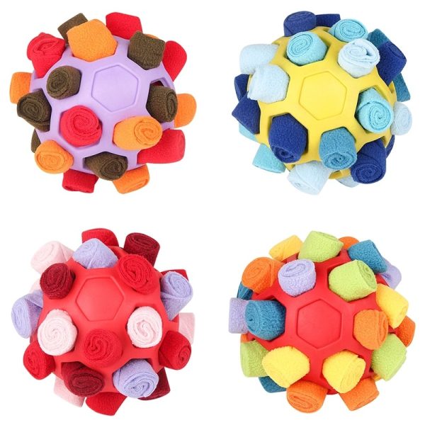 Hund Spielzeug, Schnüffelmatte, Lernspielzeug mit Futterspielzeug und Schnüffelpads, interaktives Multifunktionaler Gummiball (1 Stück) – Bild 4