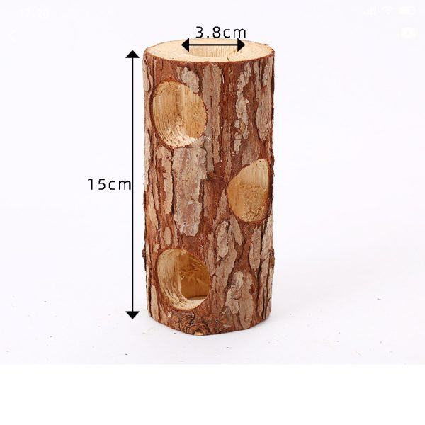 Hamster Spielzeug aus Holz, Bogenbrücke Baumloch Hamsterkäfige, Kreatives & sicheres Möbeldekoration Spielzeug für Nager – Bild 5