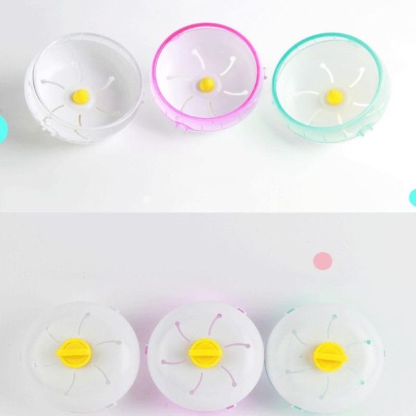 Hamsterrad, 3 Stück Halbtransparente Quiet Wheel für aktive Hamster, Leise und stabil, Hochwertiger Hamster Spielzeug (Nicht einschließlich des Ständers) – Bild 2