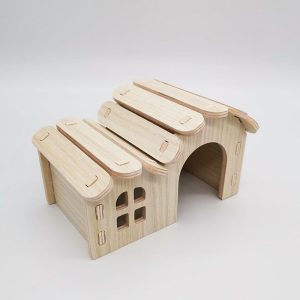 Hamster Spielzeug, Holz Hamsterhaus, Interaktive Spielzeuge für Hamster, Sicherheitsmaterial