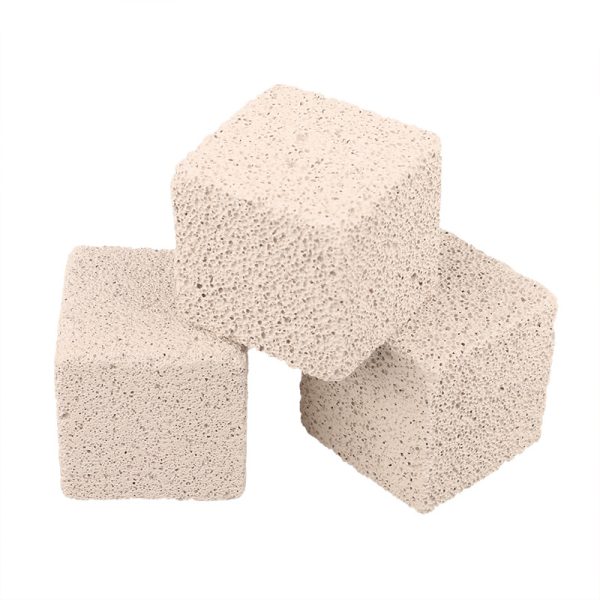 Kaninchen Spielzeug,  4,5cm Quadrat Schleifstein aus Vulkangestein, Kauspielzeug für Kaninchen,  Nager, gesunde Zähne (3 Stück)