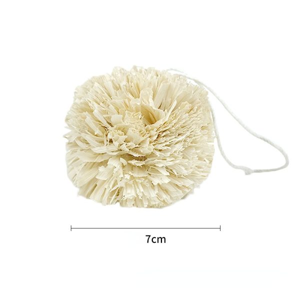 Kaninchen Spielzeug, 7cm Ball aus Maisblättern, Hängende Beißballspielzeuge, für Meerschweinchen Chinchilla (2 Stück) – Bild 2