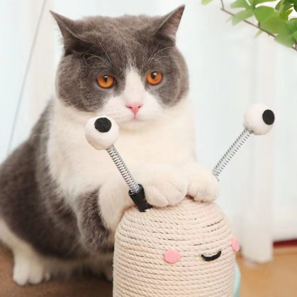 Katzenbett mit Kratzbrett, Schnecke und Planet, langlebig umweltfreundliches Material, lustiger Katzenstock Unterhaltung – Bild 7