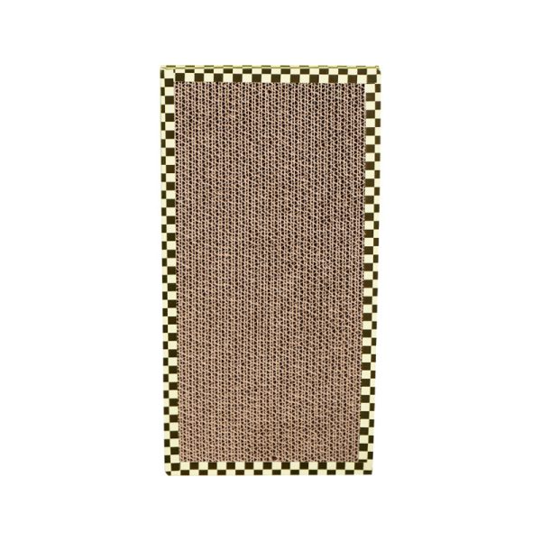 Kratzpappe Katze, Kratzmatte, elegantem Schachbrettmuster, robustem Wellpappe, zum Kratzen & Dehnen, Wandmontierbar