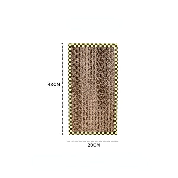 Kratzpappe Katze, Kratzmatte, elegantem Schachbrettmuster, robustem Wellpappe, zum Kratzen & Dehnen, Wandmontierbar – Bild 2