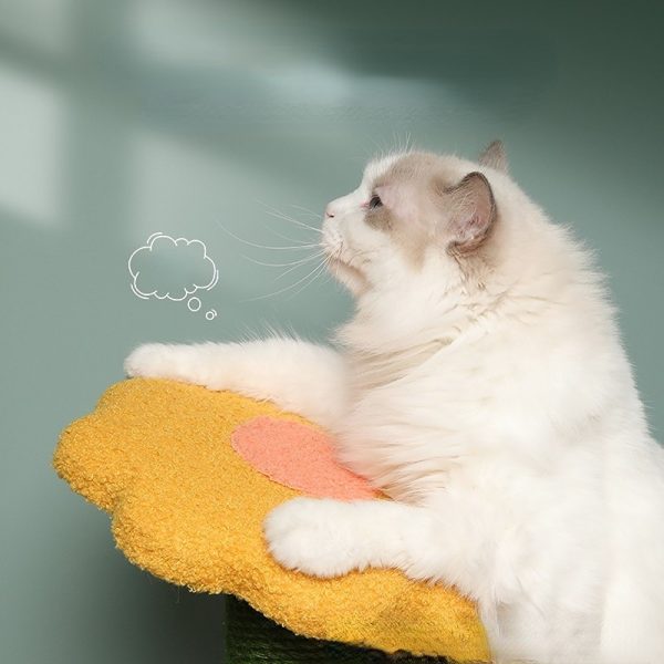 Kratzbaum für Katzen, Katzenbett mit Sonnenblumen-Design, Katzenkratzbaum mit Kletter- & Ruhebereich, Zwei Stile – Bild 5