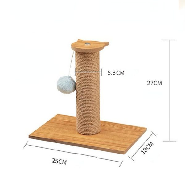 Holz Kratzbäume für Katzen, Stabiler Sisal Kratzbaum mit Lustiger Plüschball, Steht stabil – Ideal für Ihre Katze – Bild 2