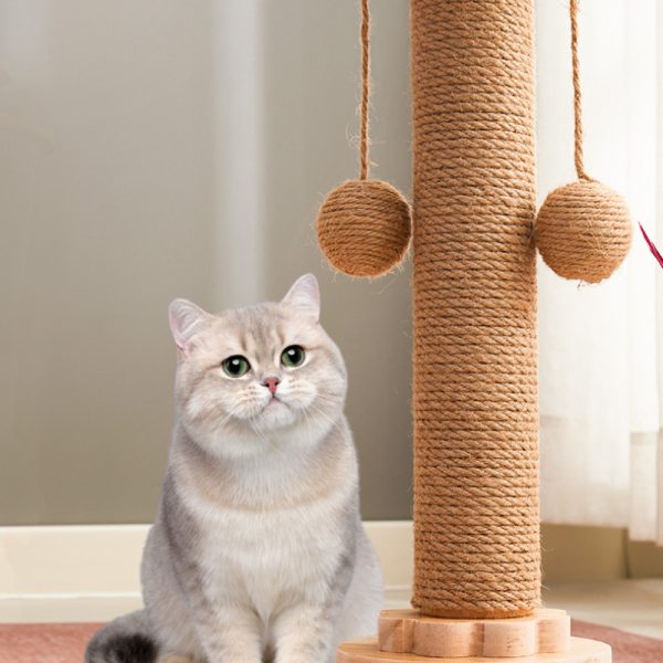 Kratzbaum Katzen, Katzenkratzbaum mit lustiger Katzenstock & Katzendrehteller geliefert für verspielte Katzen – Bild 6