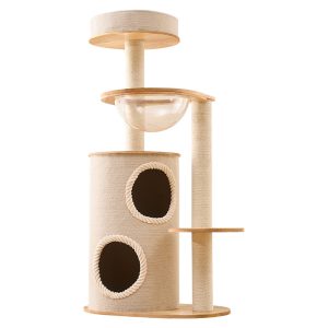 Kratzbaum für große Katzen, Multifunktionaler Katzenbaum mit integriertem Katzenhaus, zum Krallenwetzen & Ausruhen