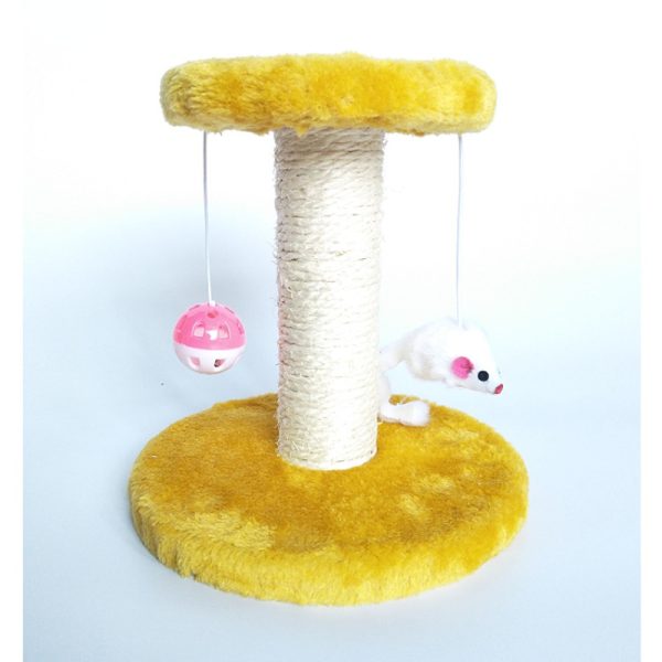 Kratzbaum Klein für Katzen, Katzenkratzbaum mit Plüschball und Maus, Weiche Plattform, Sichere Spielmöglichkeit für Ihre Katze – Bild 4