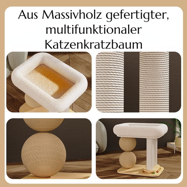 Katzenkratzbaum mit Katzenkratzball, Sisal-Kratzsäule und Spielzeugen, Plüsch-Katzenbett, perfekte Spielplatz für Katze – Bild 3