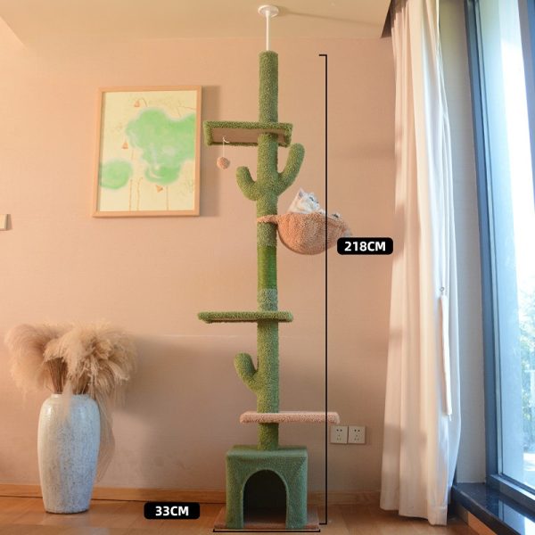 Katzen Baum, Cactus Katzenbaum Basis- & Luxusmodelle mit Katzenbett und Klettermöglichkeiten für aktive Katzen – Bild 2