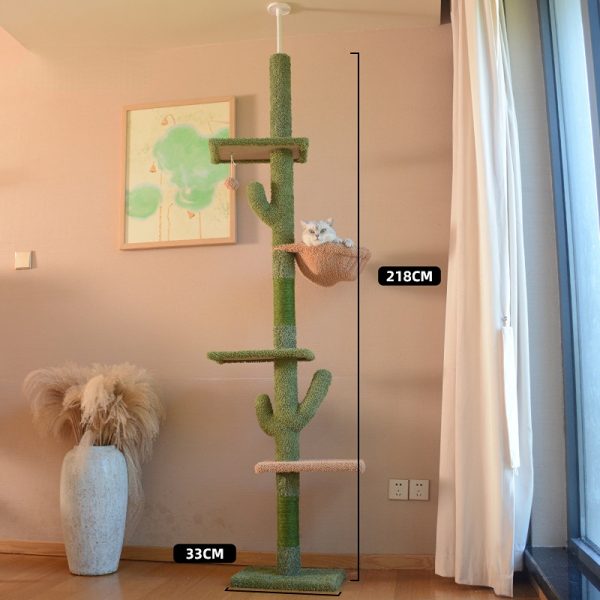 Katzen Baum, Cactus Katzenbaum Basis- & Luxusmodelle mit Katzenbett und Klettermöglichkeiten für aktive Katzen – Bild 3