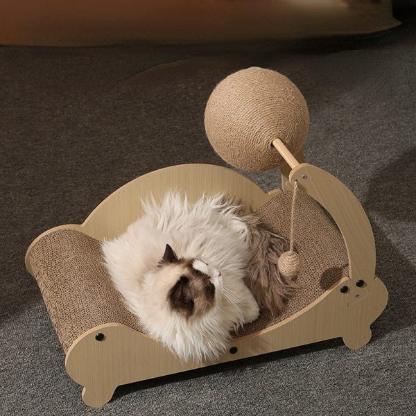 Kratzmöbel Katze, Sisal-Wellpappe Kratzbrett für Katzen mit multifunktionalem Design, ideal zum Spielen & Ausruhen – Bild 4