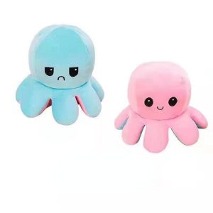 Kuscheltier für den Hund, Oktopus Kuscheltier Wenden - Weiches, Doppelseitiges Mehrere Farben & Größen verfügbar
