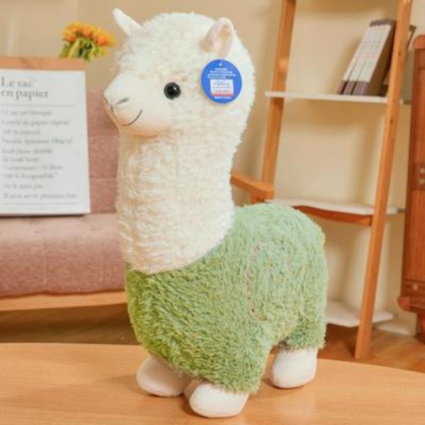 Kuscheltier für Katze, Kuscheltier Schlafen, Weiches Alpaka-Plüschspielzeug für süße Träume und viel Spaß, Höhe 28cm – Bild 4