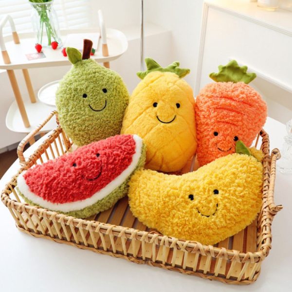 Kuscheltier für Katze, Beruhigende Kuscheltiere, Weiche Plüschspielzeuge in Fröhlichen Obstdesigns, Ideal für Entspannung und Spiel – Bild 7