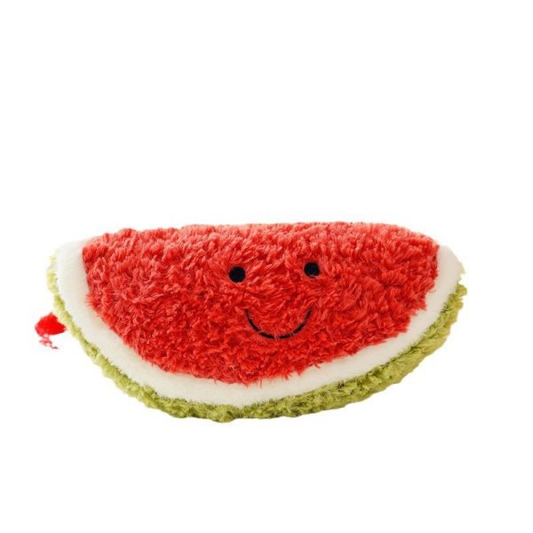 Kuscheltier für Katze, Beruhigende Kuscheltiere, Weiche Plüschspielzeuge in Fröhlichen Obstdesigns, Ideal für Entspannung und Spiel