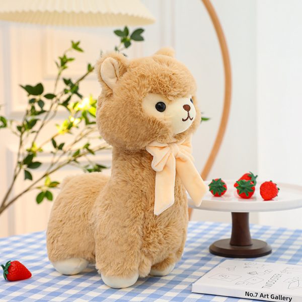 Kuscheltier für Katze, Lama-förmiges Haustierplüschspielzeug, weich und bequem, ideal zum Ausruhen und Spielen, 25 cm hoch – Bild 4