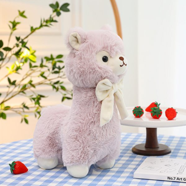 Kuscheltier für Katze, Lama-förmiges Haustierplüschspielzeug, weich und bequem, ideal zum Ausruhen und Spielen, 25 cm hoch – Bild 5