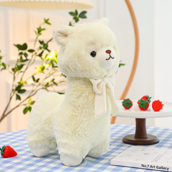 Kuscheltier für Katze, Lama-förmiges Haustierplüschspielzeug, weich und bequem, ideal zum Ausruhen und Spielen, 25 cm hoch – Bild 6