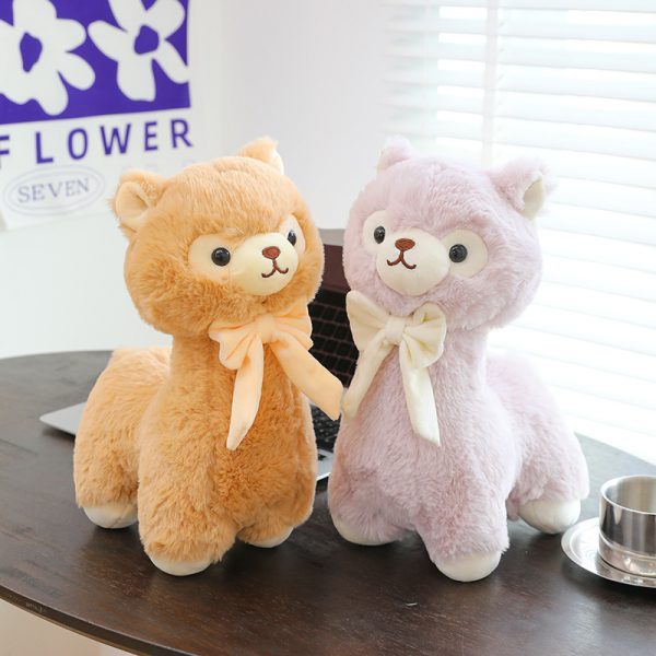 Kuscheltier für Katze, Lama-förmiges Haustierplüschspielzeug, weich und bequem, ideal zum Ausruhen und Spielen, 25 cm hoch – Bild 3