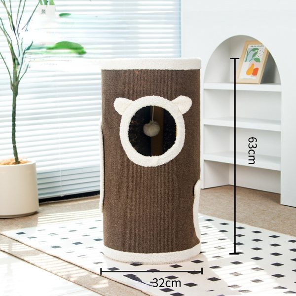 Kratztonne, Braun Sisaleimer, kratzbrett & Katzenbett, langlebige, platzsparendes Design für Mehrkatzenhaushalte – Bild 3