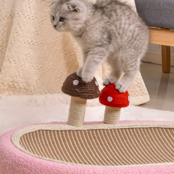 Katzenbett, Sisal Kratzbrett, Pilz-Sisal-Kratzspielzeug, Verschleißfest & Langlebig, für Große Katzen, Drei Farben erhältlich – Bild 4