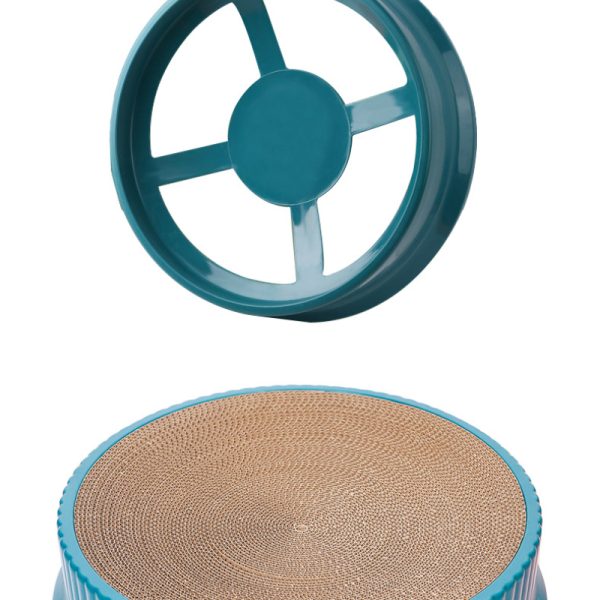 Kratzbrett, Auswechselbarer Kratzbrett aus Wellpappe, Katzenbett Doppelschicht Waschbar & abnehmbares, Drei Farben, 49x49x11 cm – Bild 7