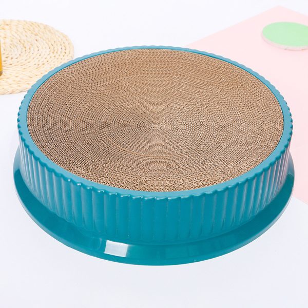 Kratzbrett, Auswechselbarer Kratzbrett aus Wellpappe, Katzenbett Doppelschicht Waschbar & abnehmbares, Drei Farben, 49x49x11 cm – Bild 3