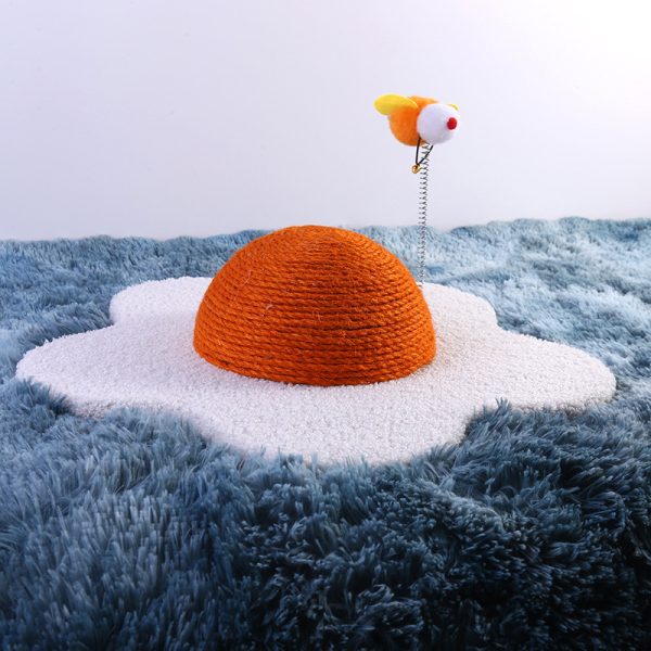 Katzen Kratzpappe, Kratzbrett, Sisal Dreidimensionale Blumen mit Katzenangel, 45x45x18 cm, zur Beschäftigung & Krallenpflege – Bild 2