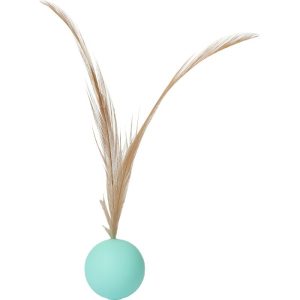 Katzen Spielzeug, Elastischen Katzenball aus Silikon mit Federn, Drei Farben eingestellt, für Spaß und Unterhaltung Ihrer Katze