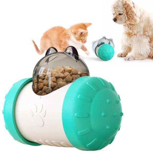 Katze Spielzeug, Interaktives Futterspielzeug für Katzen und Hunde, Intelligenzspielzeug zur Förderung des Spielens und Denkens, erhältlich in Gelb und Blau – Bild 2