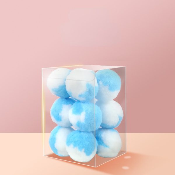 Katzen Spielzeug, Bunte Katzenball aus Polyester-Faser, Selbstspielendes & Lustiges Katzenspielzeug in Blau, Gelb und Rosa – Bild 2