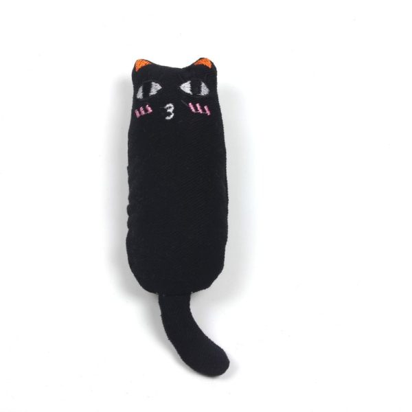 Kuscheltier für Katze, Katzen Spielzeug mit integrierter Katzenminze, Länge 15 cm, in Orange und Schwarz – Bild 2