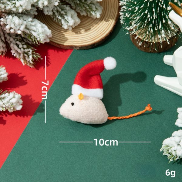 Kuscheltier für Katze, Katzenspielzeug Weihnachts Maus mit Katzenminze, Interaktives Unterhaltungsspielzeug (5 Stück) – Bild 6