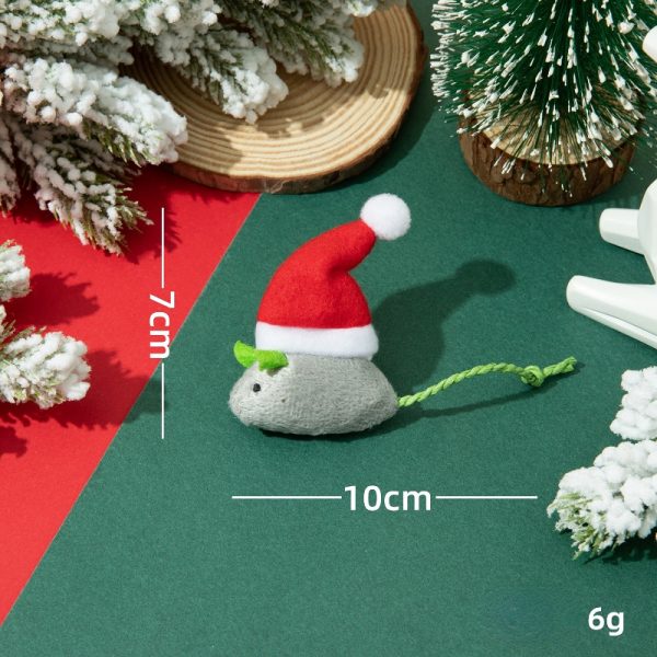 Kuscheltier für Katze, Katzenspielzeug Weihnachts Maus mit Katzenminze, Interaktives Unterhaltungsspielzeug (5 Stück) – Bild 5