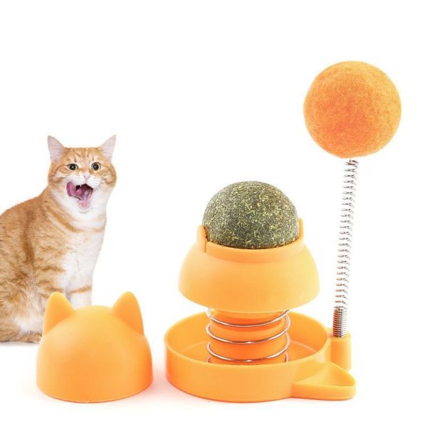 Katzen Spielzeug, Springspielzeug mit Katzenminze für Katzen, Bunte Auswahl in Rosa und Orange – Bild 3