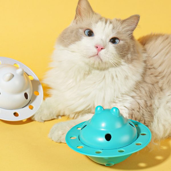 Intelligenzspielzeug Katze, Fliegende Scheibenform, Futterspielzeug für Katzen, Leckereien verteilen im Spiel, Drei Farben – Bild 4