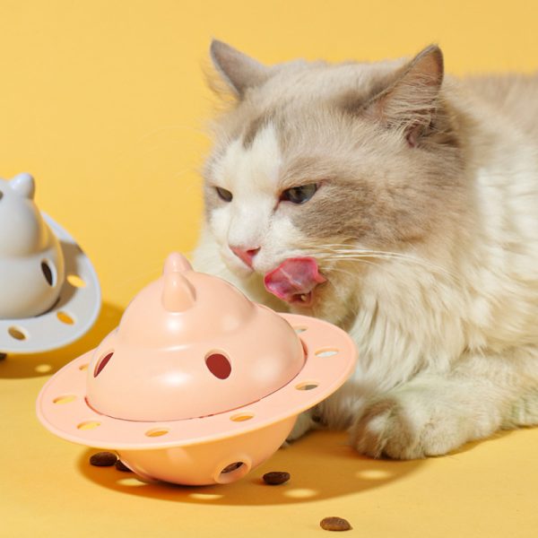 Intelligenzspielzeug Katze, Fliegende Scheibenform, Futterspielzeug für Katzen, Leckereien verteilen im Spiel, Drei Farben – Bild 9