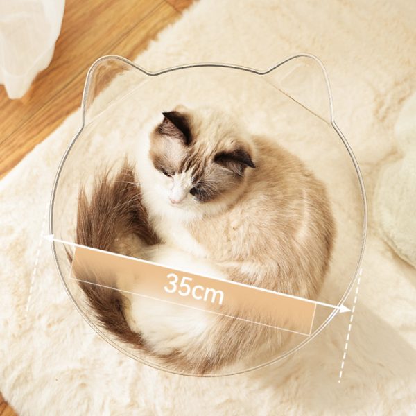 Katzen Spielzeug, Katzen Drehscheibe, PET-Raumkapsel-Halbkugelform Katzenbett, Groß und klein, Spielen & Schlafen in einem – Bild 4