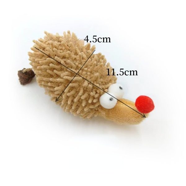 Kuscheltier für Katze, Niedlicher Igel aus Plüsch, Katzenminze Spielzeug mit Lautes Papier, Ideal für kleine Katzen spielen – Bild 2