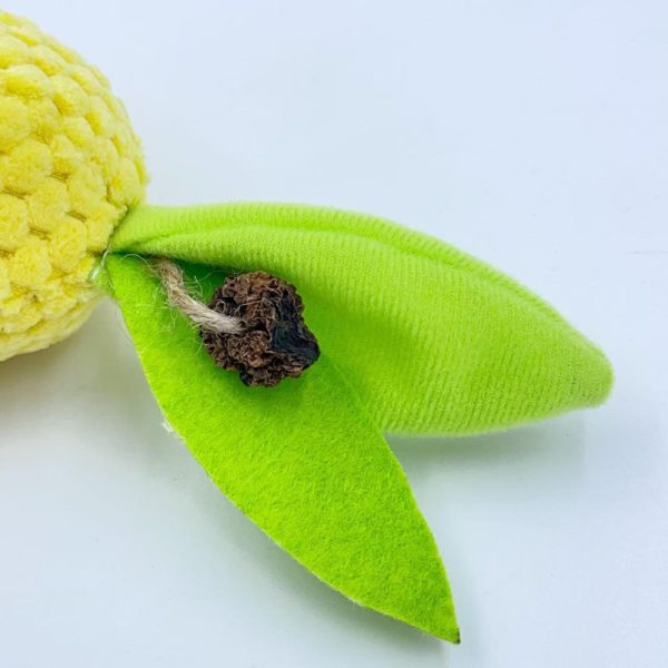 Katze Kuscheltier, Simulation Pineapple Plüsch Spielzeug mit Katzenminze, Zahnreinigung, Selbstunterhaltung, 19x7,5x7,5 cm – Bild 4