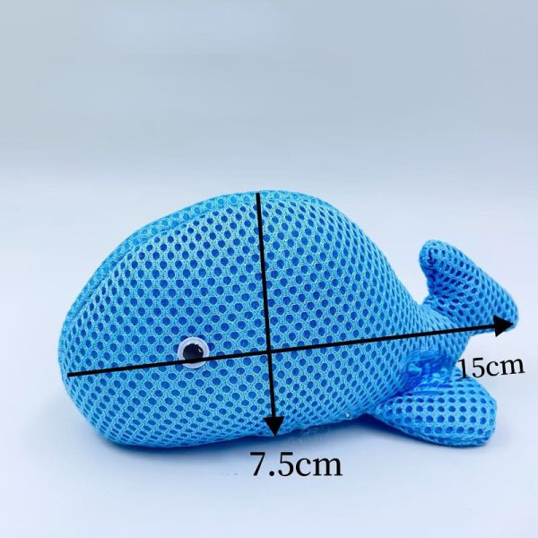 Kuscheltier Katze, Niedliches Blauwal-Design mit Katzenminze, Beschäftigungsspielzeug für Katzen zur Zahnpflege, 15x4x7,5 cm – Bild 2