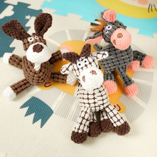 Kuscheltier für den Hund, Hundespielzeug Quietschen, Niedliche Tierform für perfekt zum Kuscheln und Spielen, Drei verfügbar – Bild 5