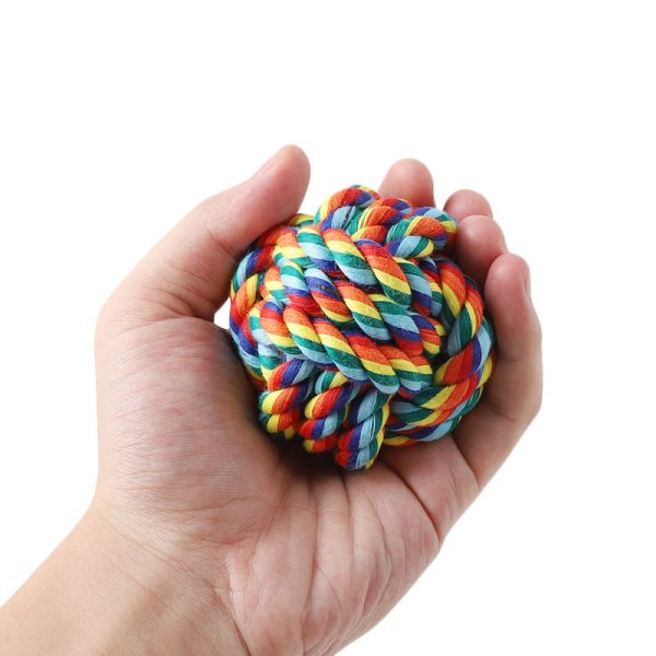 Hundespielzeug Unkaputtbar, Bunte Baumwollseilknoten für kleine und mittelgroße Hunde, Langlebig Geschenk für Hunde, 4er-Set – Bild 7