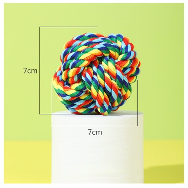 Hundespielzeug Unkaputtbar, Bunte Baumwollseilknoten für kleine und mittelgroße Hunde, Langlebig Geschenk für Hunde, 4er-Set – Bild 2
