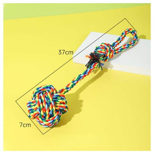 Hundespielzeug Unkaputtbar, Bunte Baumwollseilknoten für kleine und mittelgroße Hunde, Langlebig Geschenk für Hunde, 4er-Set – Bild 3